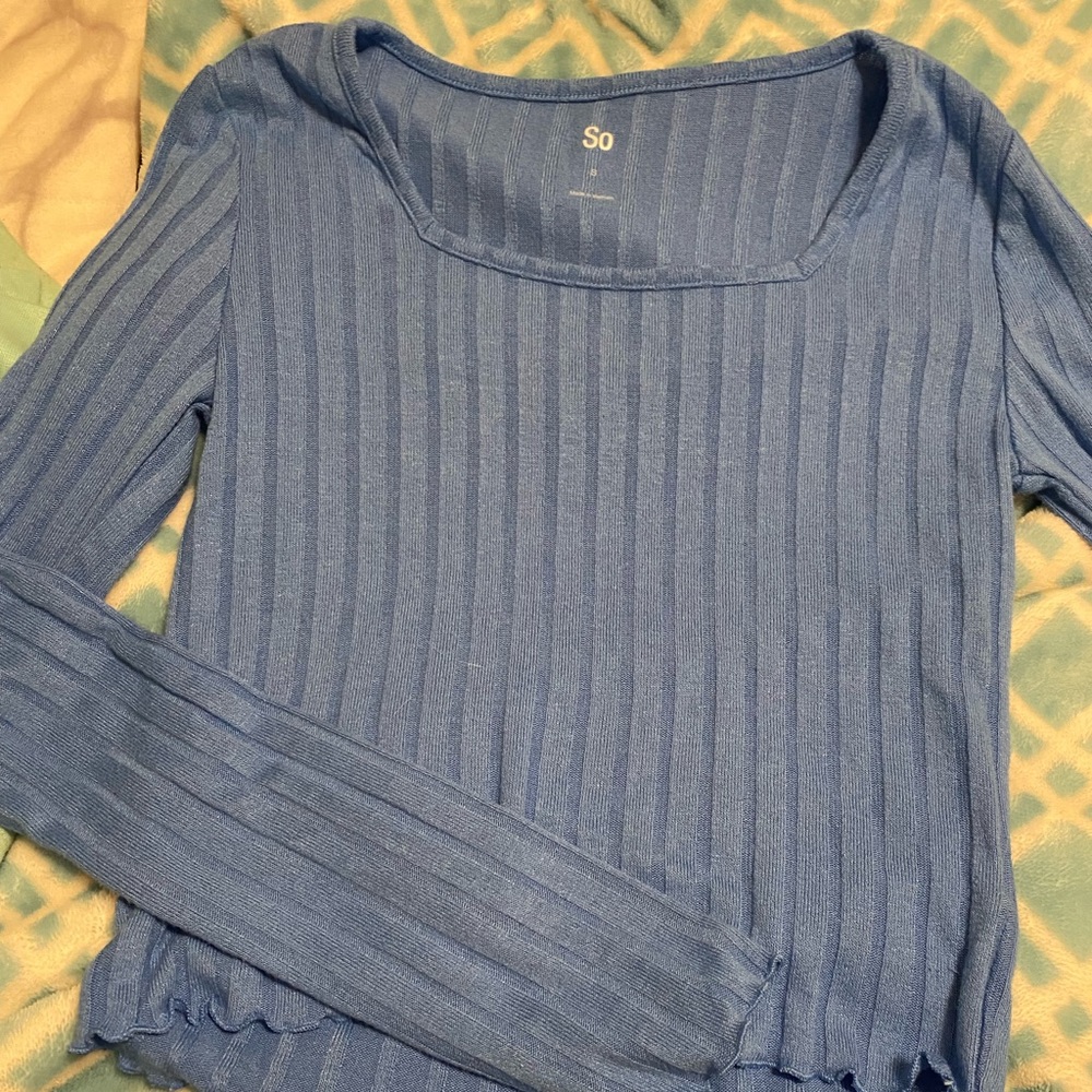 blue sweater